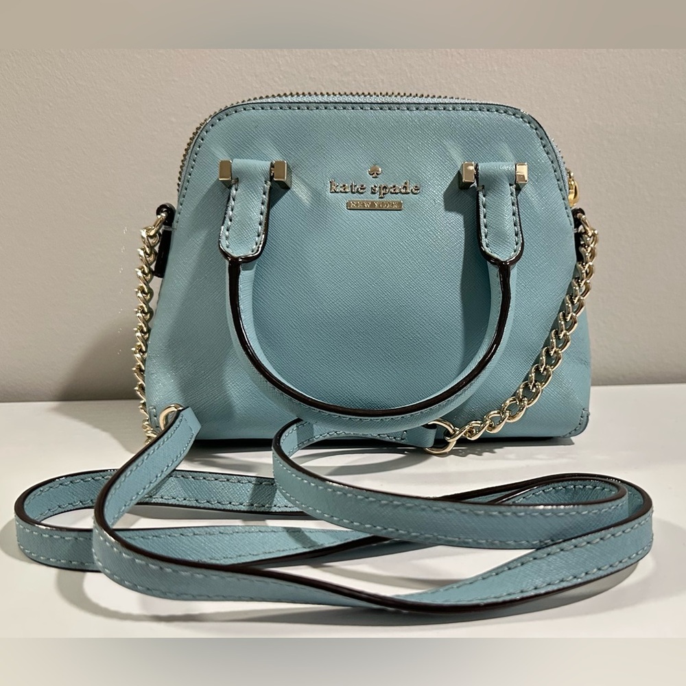 Kate Spade Cedar Street Mini Maize Light Blue Satchel Crossbody bag